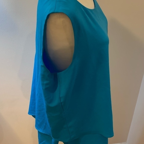 Bisou Bisou turquoise sleeveless tunic, XL - Picture 3 of 4